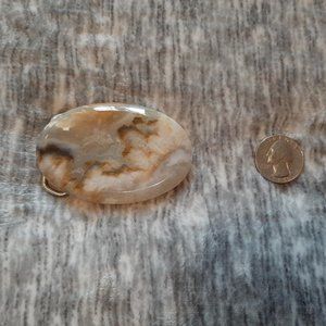 Beautiful polished stone belt buckle